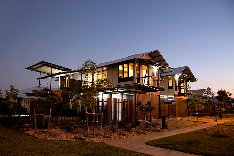 Photo: Asche Duplex (front view at sunset)