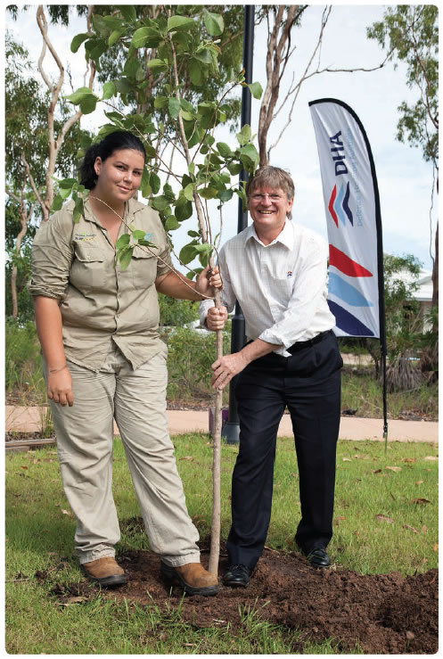 DHA teamed with Greening Australia in Darwin to provide hands on horticulture experience to Indigenous students.