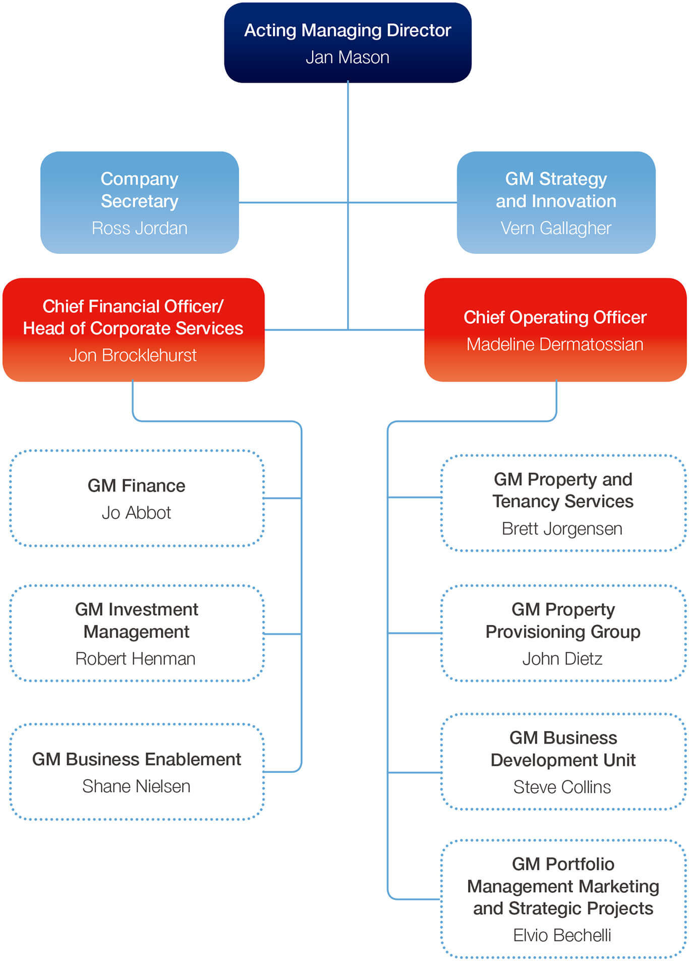 Figure 2: Our executive structure, 30 June 2016