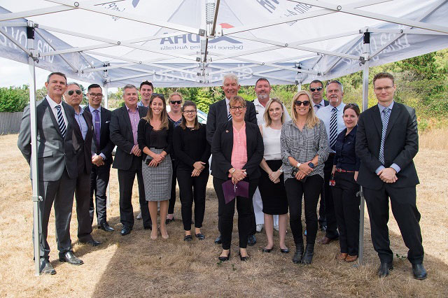 Sod turning at Hastings