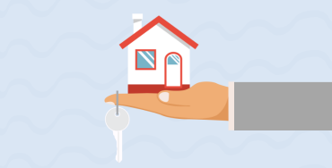 Property investment webinar graphic of a hand with a key holding a small house