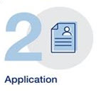 Icon with number 2 and application