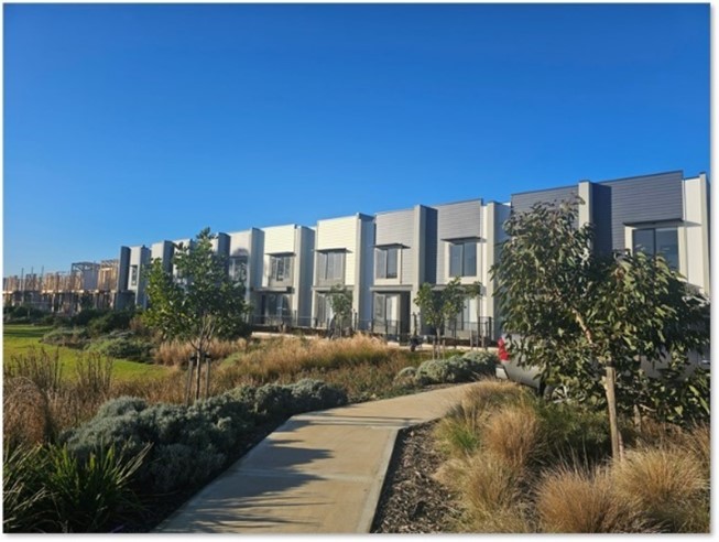 Photo of townhouses in Northwest Quarter Angle Park, Adelaide