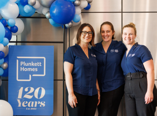 Pictured: Staff photo of the Plunkett Homes team