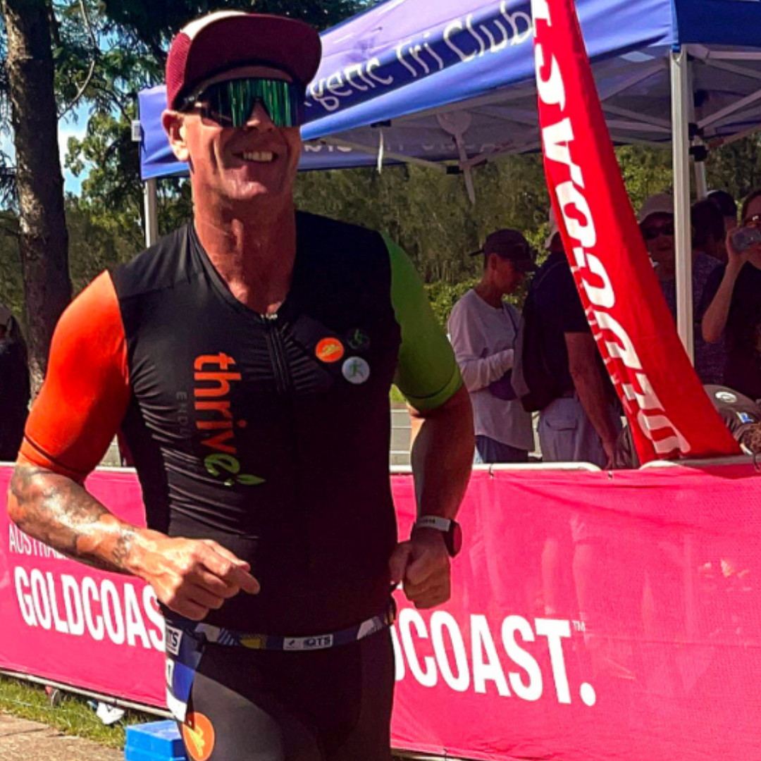 Thomas pictured running a marathon