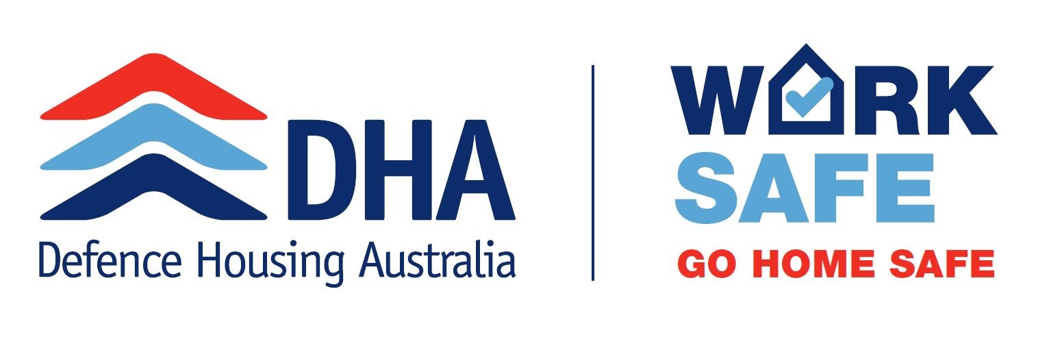 DHA logo and work safe go home safe logo.